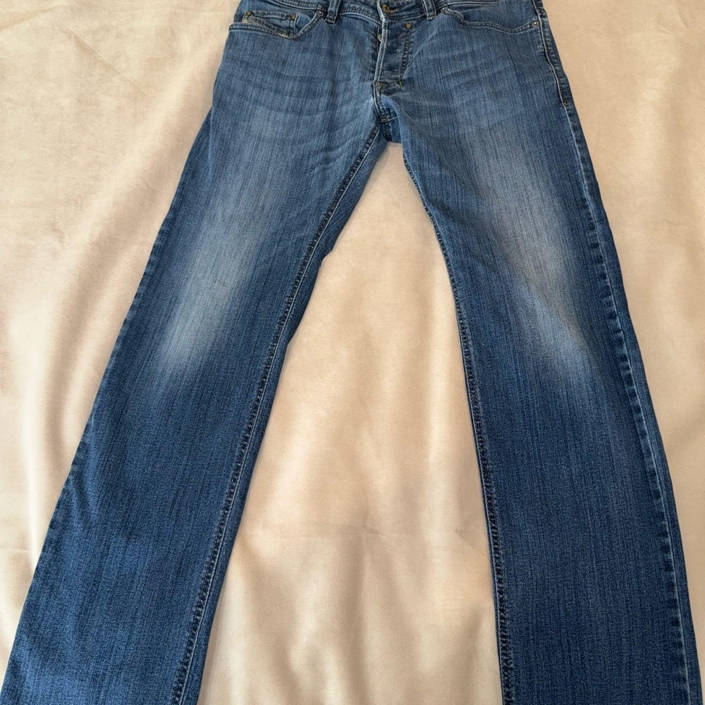 Diesel Men's Bootcut Blue Jeans